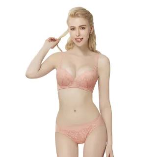 【Swear 思薇爾】花禧系列B-E罩蕾絲包覆女內衣(夕慕粉)