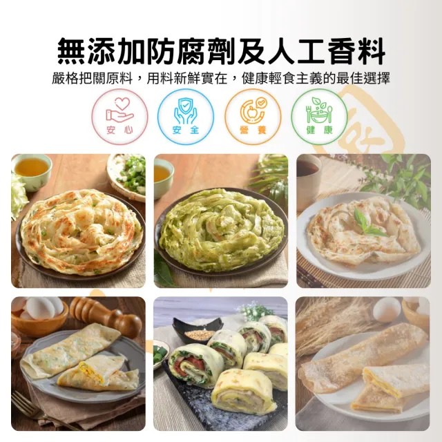 【黑麥園】青蔥蛋餅2包+青蔥芝麻蛋餅2包+麥香蛋餅2包含運組(蛋餅皮、抓餅、青蔥、麥香、芝麻)