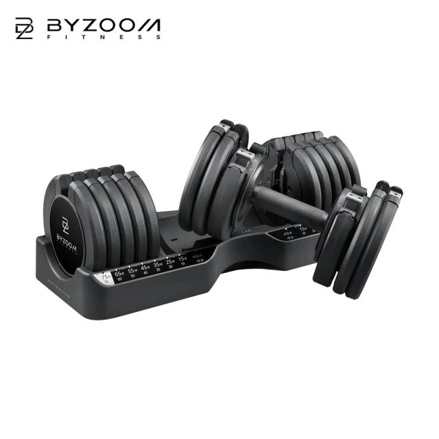 【BYZOOM FITNESS】健身網紅推薦-Pure Series75lb/約34kg可調式啞鈴 雙入(BZ-QCD75)