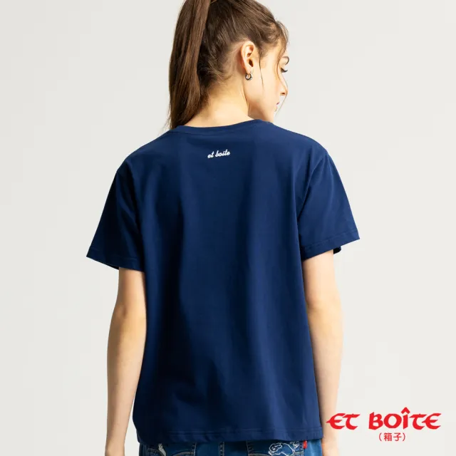 【BLUE WAY】女裝 DORA夢遊巴黎寬鬆 短袖 上衣-ET BOiTE箱子