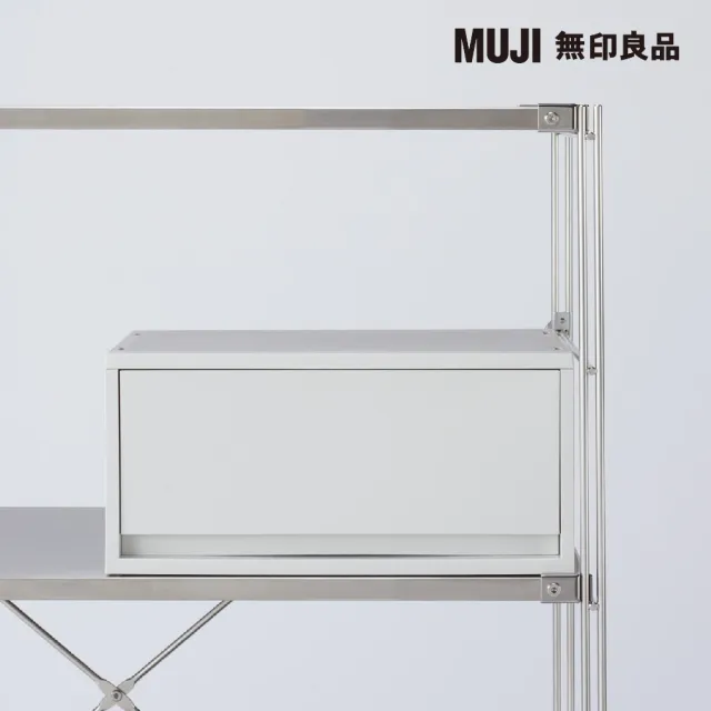 【MUJI 無印良品】●PP資料盒/橫式/深型/白灰(4入組)