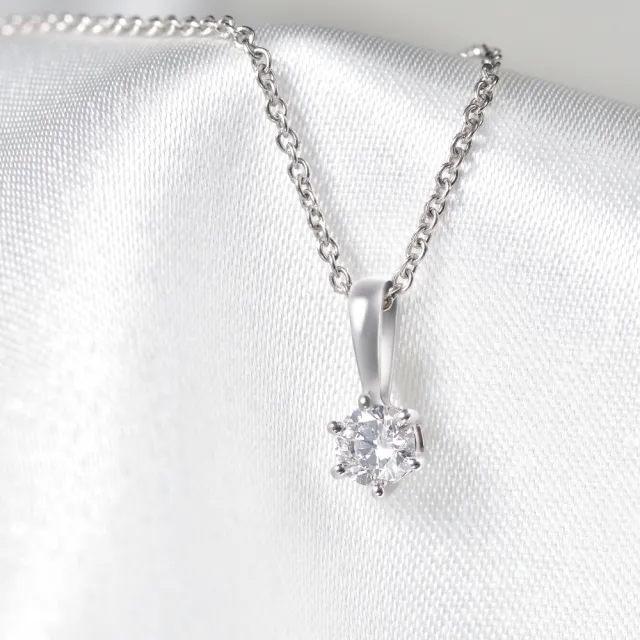 【le voeu】14K金 20分 鑽石項鍊 單點星光 流星(0.2克拉 輕珠寶 項鍊)