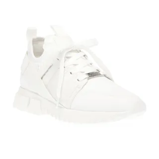 【steve madden】DECEND 拼接綁帶休閒鞋(白色)