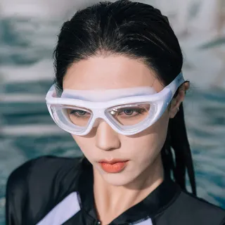 【韓國Aquarius】時尚型防水防霧高清泳鏡 韓版蛙鏡 矽膠透明游泳眼鏡(成人泳鏡 潛水鏡)