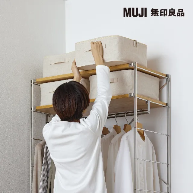 【MUJI 無印良品】聚酯纖維麻收納箱/正方形/小(4入組)