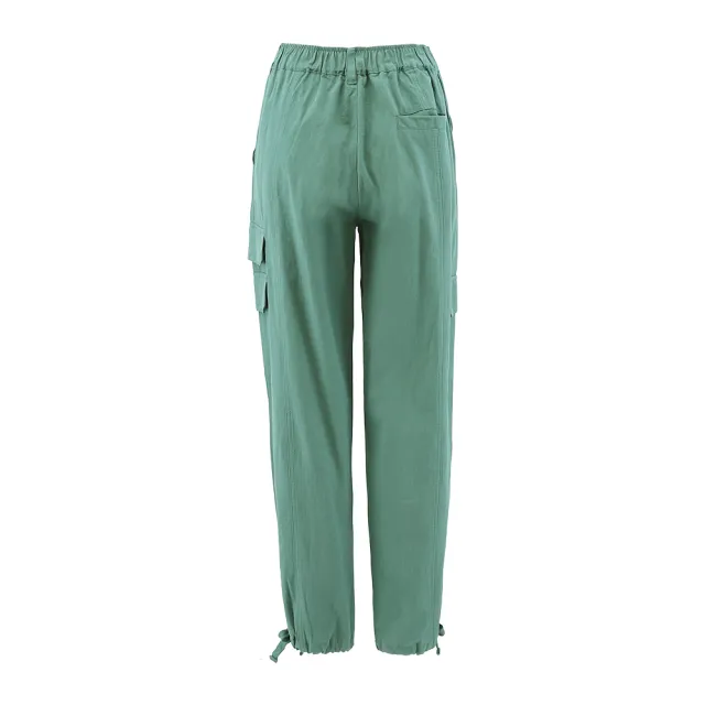 【YUANDONGLI 元動力】-O Y2K復古工裝運動寬褲(綠色;S-L;4233326805)