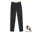 【TOWN’WEAR 棠葳】素面修身拉鍊棉質長褲(中大尺碼/女下著/口袋/百搭)