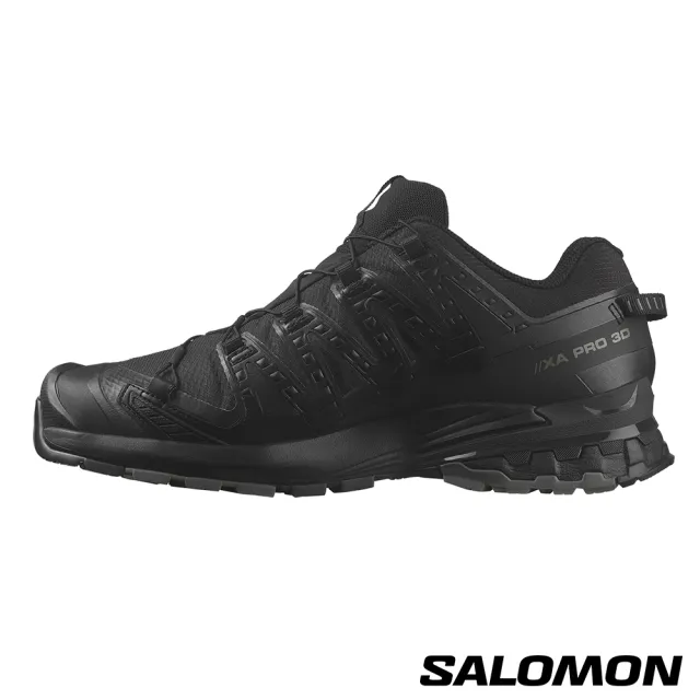 salomon官方直營】男XA PRO 3D V9 Goretex 健野鞋寬楦(黑/灰/灰