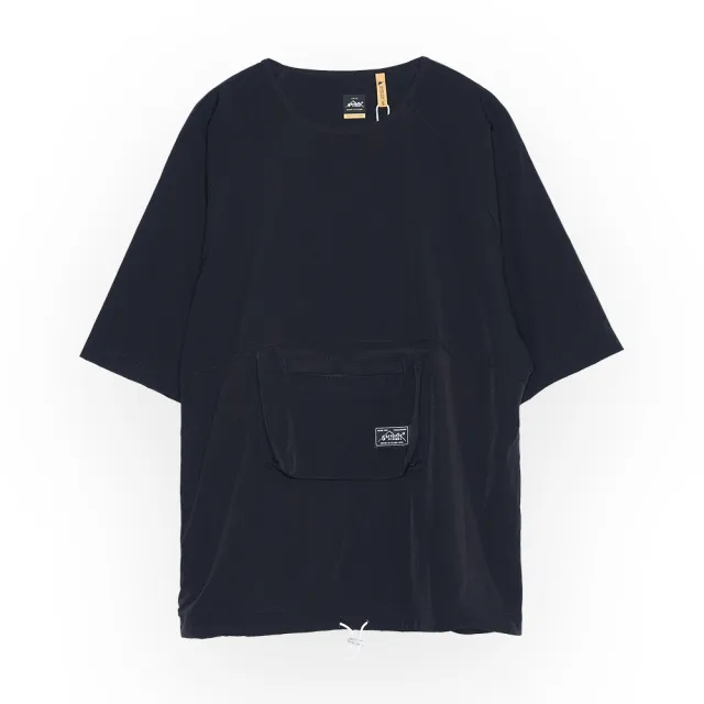 【5th STREET】中性 短t 短袖 上衣 t恤 TEE 收納 吸濕排汗 輕量 黑色(570948)