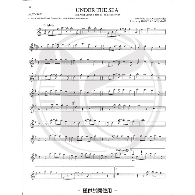 【Kaiyi Music 凱翊音樂】THE BIG BOOK OF DISNEY SONGS Alto Saxophone