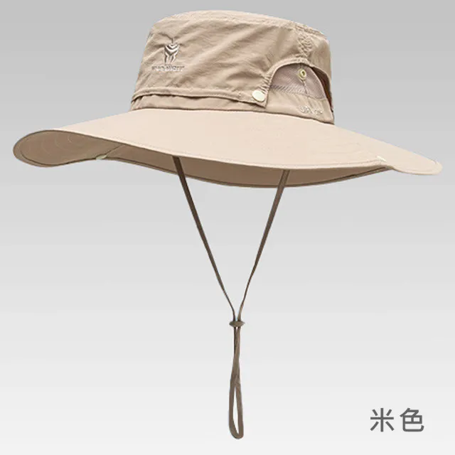 戶外釣魚登山健行遮陽漁夫帽 防曬透氣大簷帽 加大頭圍60-64cm(多色可選)