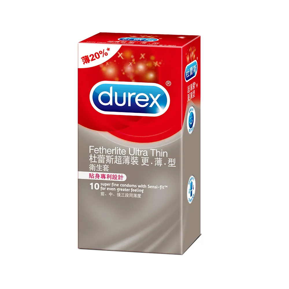 【Durex 杜蕾斯】★更薄型保險套(10入/盒)