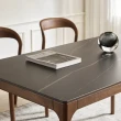 【橙家居·家具】盧森堡系列黑色1.2米黑胡桃木餐桌A款 LSB-B5115(售完採預購 岩板餐桌 實木餐桌 餐桌)
