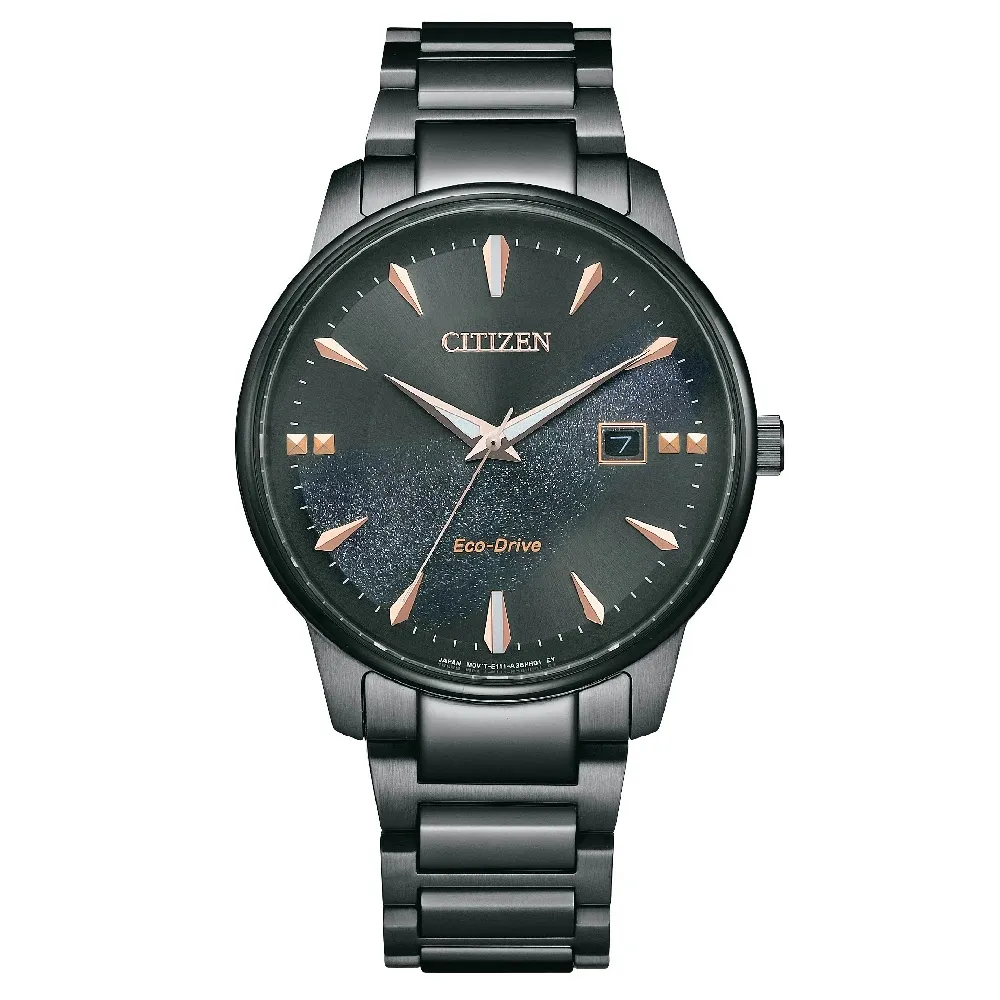 CITIZEN 星辰】光動能銀河黑金限量腕表42mm(BM7595-89E) - momo購物網