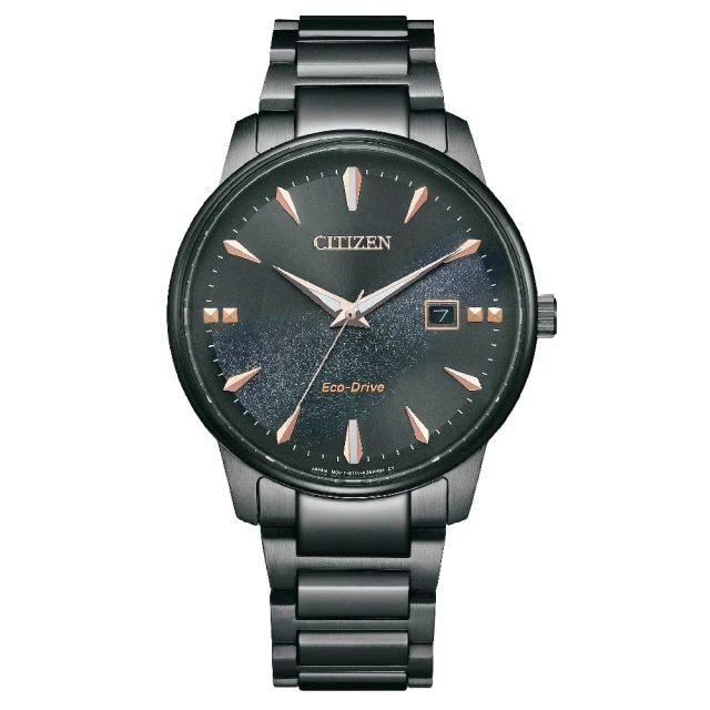 CITIZEN 星辰 光動能銀河黑金限量腕表 42mm(BM7595-89E)