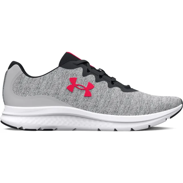 【UNDER ARMOUR】UA 男 Charged Impulse 3 Knit 慢跑鞋 運動鞋_3026682-100(灰紅)