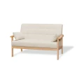 【IRIS】原木框雙人布沙發抱枕組 WFS-2S(休閒椅/布沙發/二人沙發/124.5cm/附抱枕)