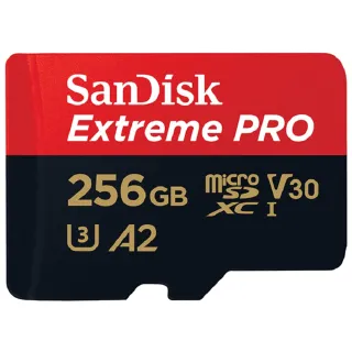 【SanDisk 晟碟】256GB microSDXC Extreme Pro 200MB/s UHS U3 4K V30 A2記憶卡