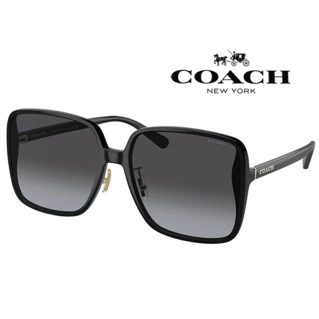 【COACH】亞洲版 時尚太陽眼鏡 典雅簡約設計 HC8368D 50028G 黑框漸層灰鏡片 公司貨
