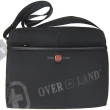 【OverLand】肩側包大容量可A4紙二層主袋口設計隨身物品(肩背可斜側背防水尼龍布+皮革)