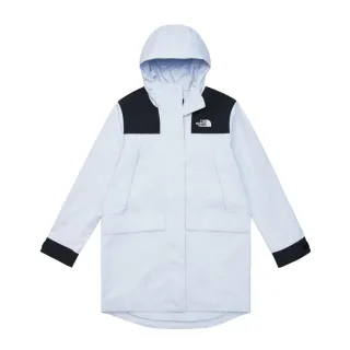 【The North Face 官方旗艦】北面女款藍色DryVent防水透氣可調節連帽衝鋒衣｜81RZI0E(外套)