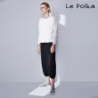 【Le Polka】腰頭鬆緊壓摺阿拉伯長褲-女