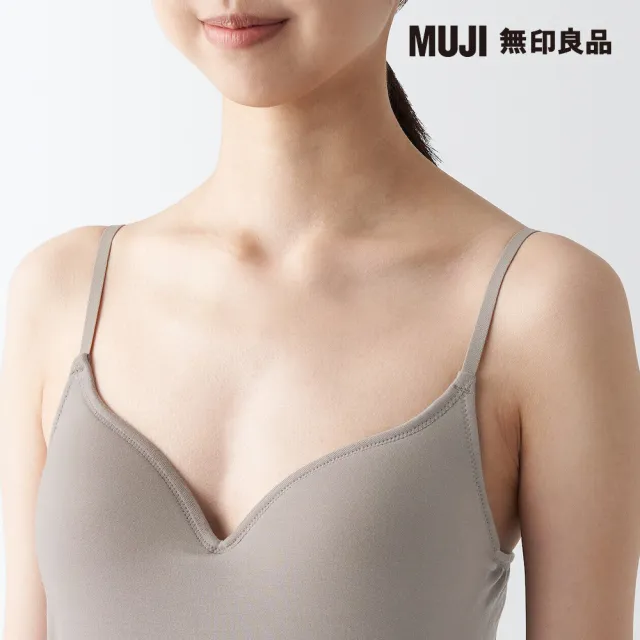 【MUJI 無印良品】女柔滑罩杯式細肩帶(共4色)