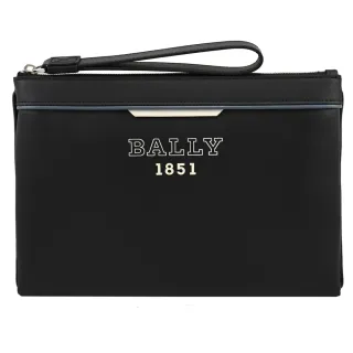 【BALLY】簡約經典LOGO可裝A5尺寸大手拿包手提包(黑)