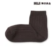 【MUJI 無印良品】女棉混足口柔軟舒適寬螺紋直角短襪(共9色)
