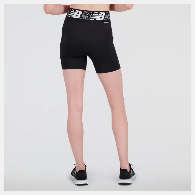 【NEW BALANCE】NB 緊身短褲 運動 機能 速乾 訓練 休閒 女 黑 標準尺碼(WS21182BK-F)