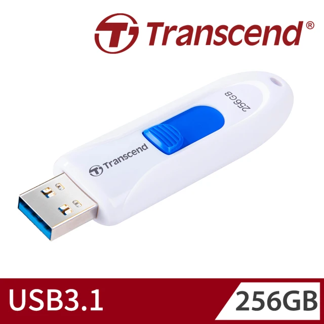 【Transcend 創見】JetFlash790 USB3.1 256GB 隨身碟-典雅白(TS256GJF790W)