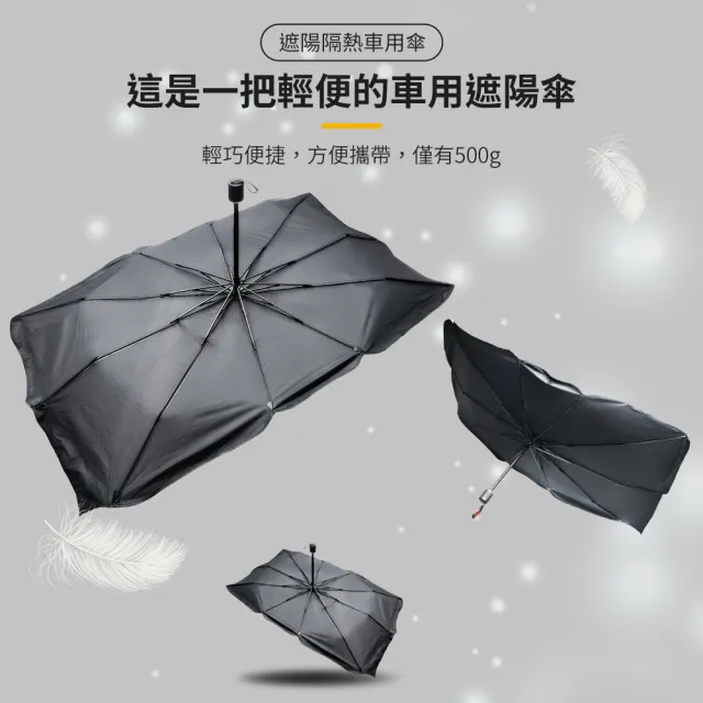 【OMyCar】傘式車用遮陽傘+雙頭風扇(涼夏優惠組)