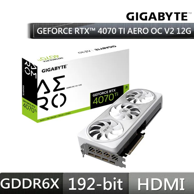 GIGABYTE 技嘉】GeForce RTX 4070 Ti AERO OC V2 12G(GV-N407TAERO