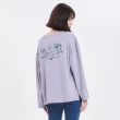 【5th STREET】女裝登山露營動物印花長袖T恤-芋紫(山形系列)