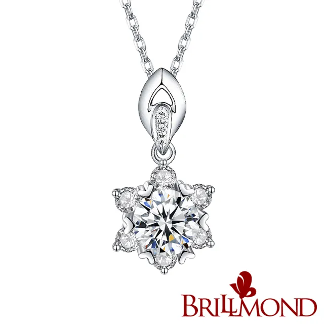 【BRILLMOND JEWELRY】GIA 天然鑽石 30分 D/VVS1 3EX 無螢光 18K金雪花墜(D/VVS1 3EX 無螢光 18K白金台)