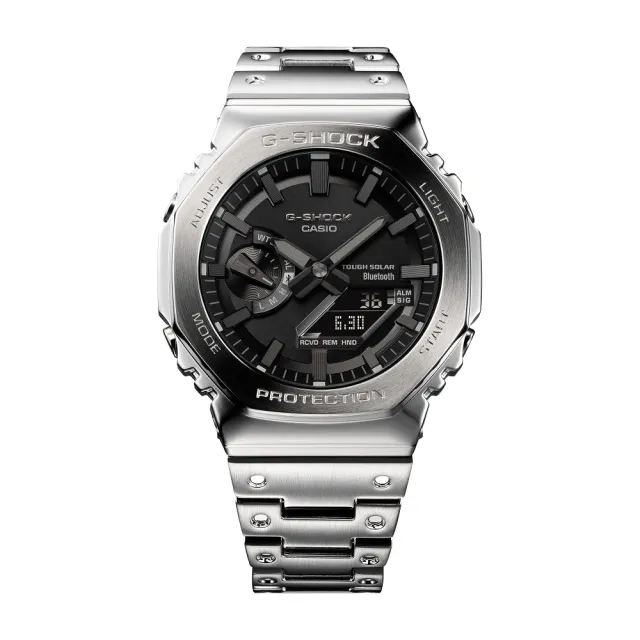 CASIO 卡西歐】G-SHOCK八角金屬雙顯錶(GM-B2100D-1A) - momo購物網