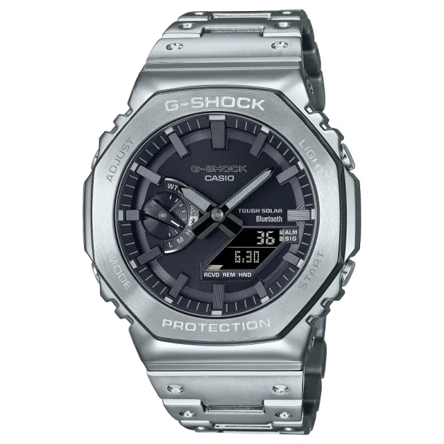 CASIO 卡西歐】G-SHOCK八角金屬雙顯錶(GM-B2100D-1A) - momo購物網