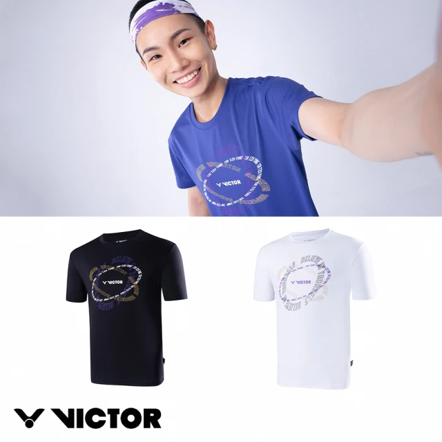【VICTOR 勝利體育】戴資穎專屬 運動針織T-Shirt(T-2315 C/A/B 黑色/漂白/深群青)
