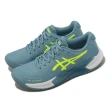 【asics 亞瑟士】網球鞋 GEL-Challenger 14 女鞋 水藍 黃 底線型 亞瑟膠 緩衝 亞瑟士(1042A231400)