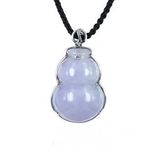 【金石盟】天然緬甸冰種紫羅蘭A貨翡翠墬(33x23mm 白14K金台)