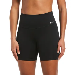 【NIKE 耐吉】SWIM 成人女性六吋泳褲 ESSENTIAL 黑 NESSB211-001