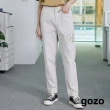 【gozo】gozo織標後鬆緊工作男友褲(兩色)
