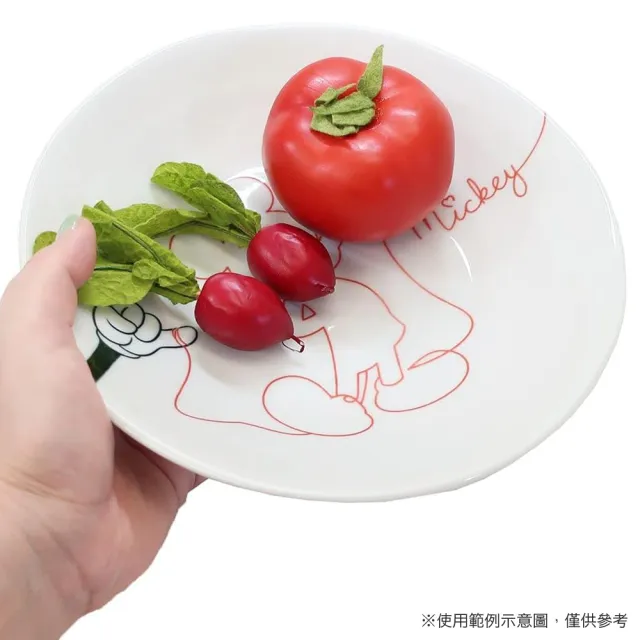 【SANGO 三鄉陶器】迪士尼 陶瓷盤子二件組 22.2cm 米奇家族 愛情紅線(餐具雜貨)