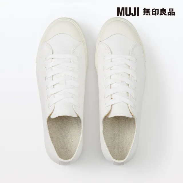 【MUJI 無印良品】撥水加工舒適休閒鞋(柔白)