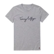 【Tommy Hilfiger】TOMMY 經典印刷文字圖案短袖T恤 上衣-女-灰色(平輸品/春夏必備/百搭舒適)