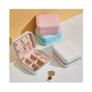 【A&R】時尚馬卡色系簡約便攜寶貝首飾品盒 三色任選(隨身 防水 大容量 旅行出遊 居家收納)