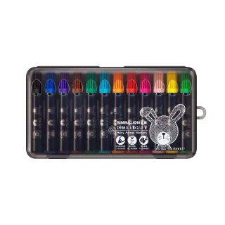 【SIMBALION 雄獅文具】毛毛獸彩色筆HAM-12色 開學文具
