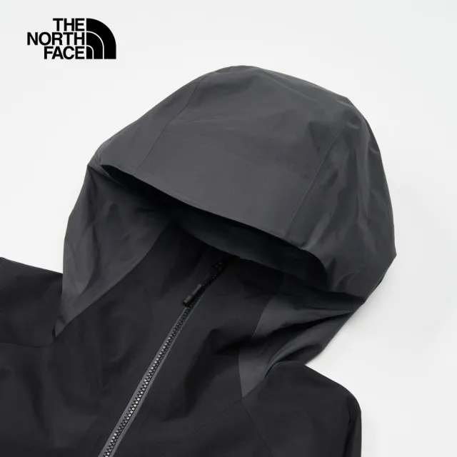 【The North Face 官方旗艦】北面男款黑色防水透氣衝鋒衣外套｜851KMN8
