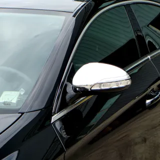 【IDFR】Benz 賓士 CLS C219 2004~2009 鍍鉻銀 後視鏡蓋 外蓋飾貼(後視鏡蓋 後照鏡蓋 照後鏡蓋外蓋飾貼)
