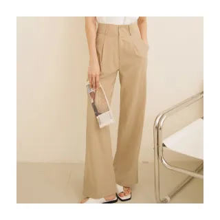 【OB 嚴選】小腰精棉質素色直筒落地長褲 《BA7169》